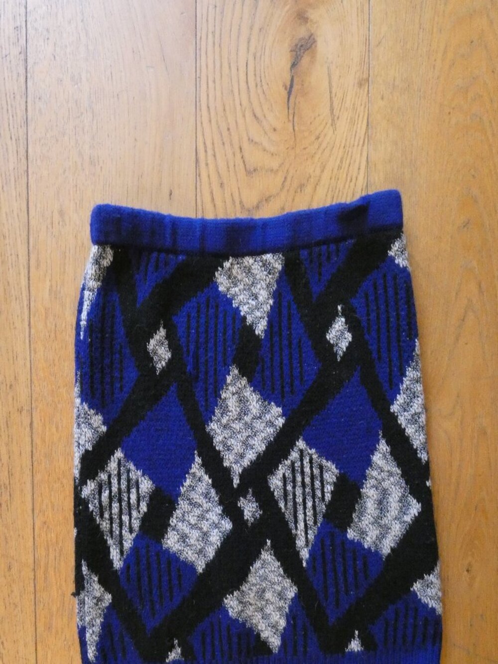 Blue Argyle Mini Skirt